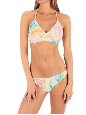 Hurley Tie Dye Scrunch Adjustable Bikini Top